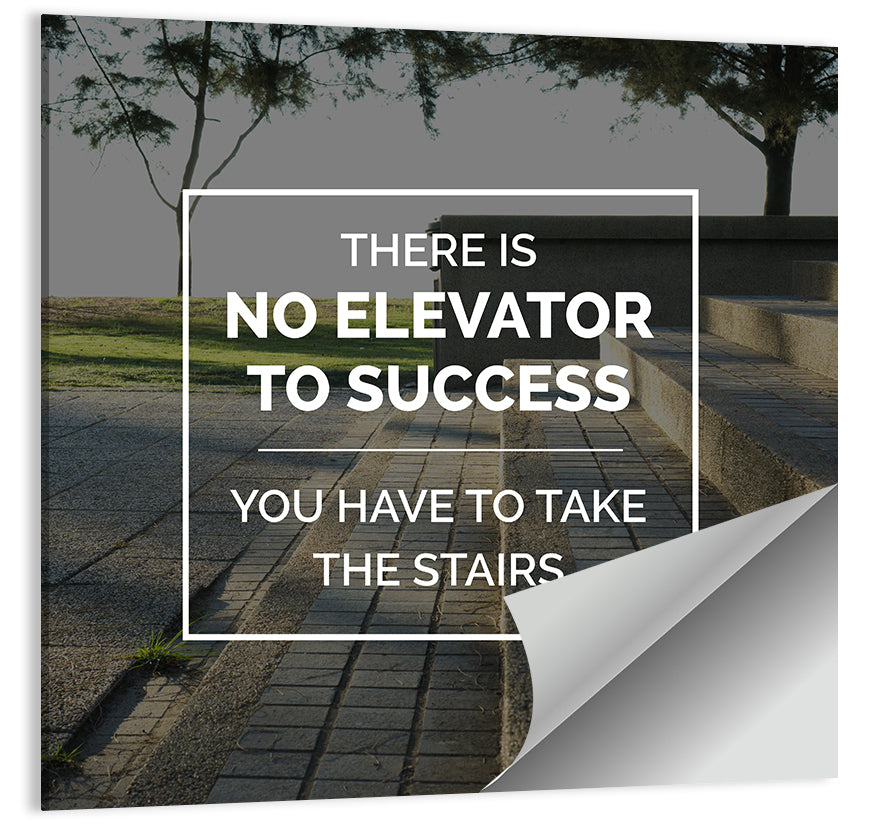 There Is No Elevator to Success Wall Art