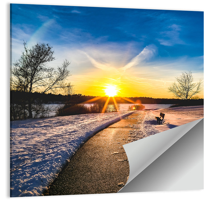 Lake Zorinsky Winter Sunrise Wall Art