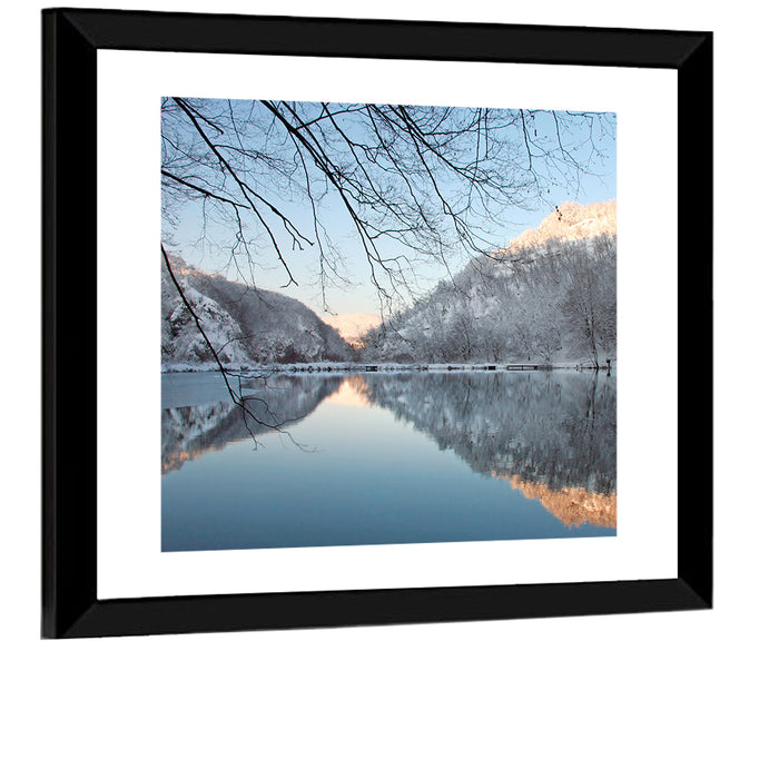 Kozjak Lake Wall Art as a framed print