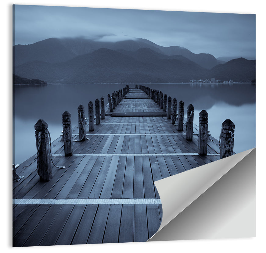 Long Lake Pier at Dusk Wall Art