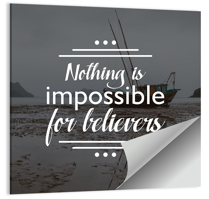 Nothing Is Impossible for Believers Wall Art