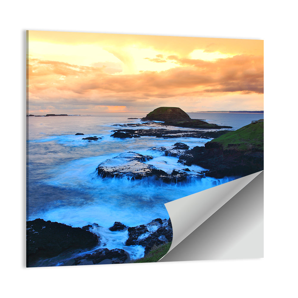 Phillip Island Cliffs at Sunset Wall Art