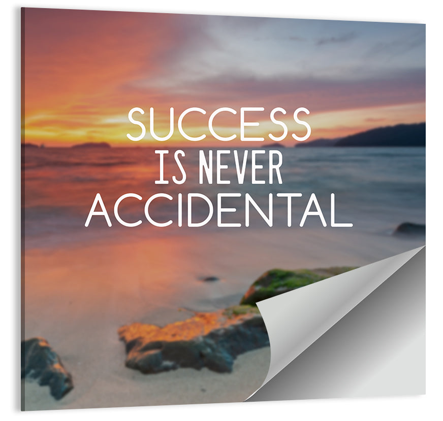 Success Is Never Accidental Wall Art