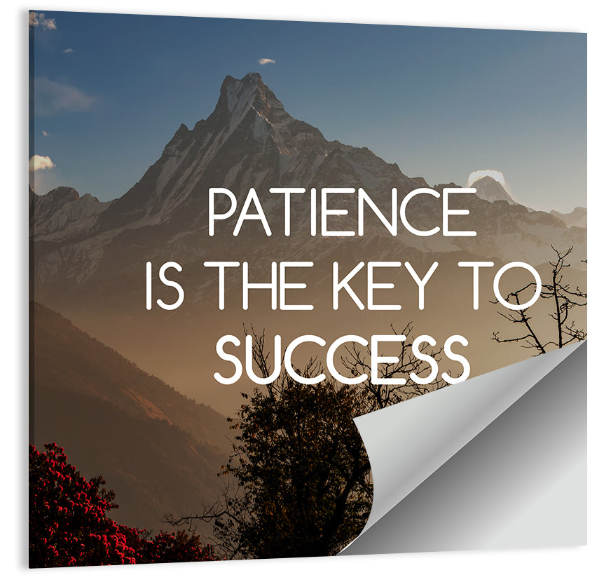 Patience Is the Key to Success Wall Art