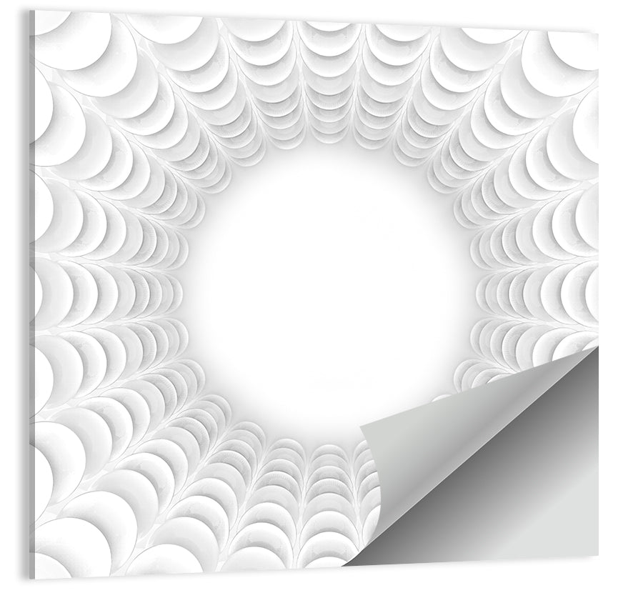 White Bubble Sphere Tunnel Wall Art