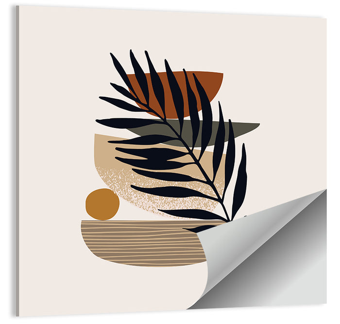 Balanced Palm Leaf Abstract Wall Art as a poster print