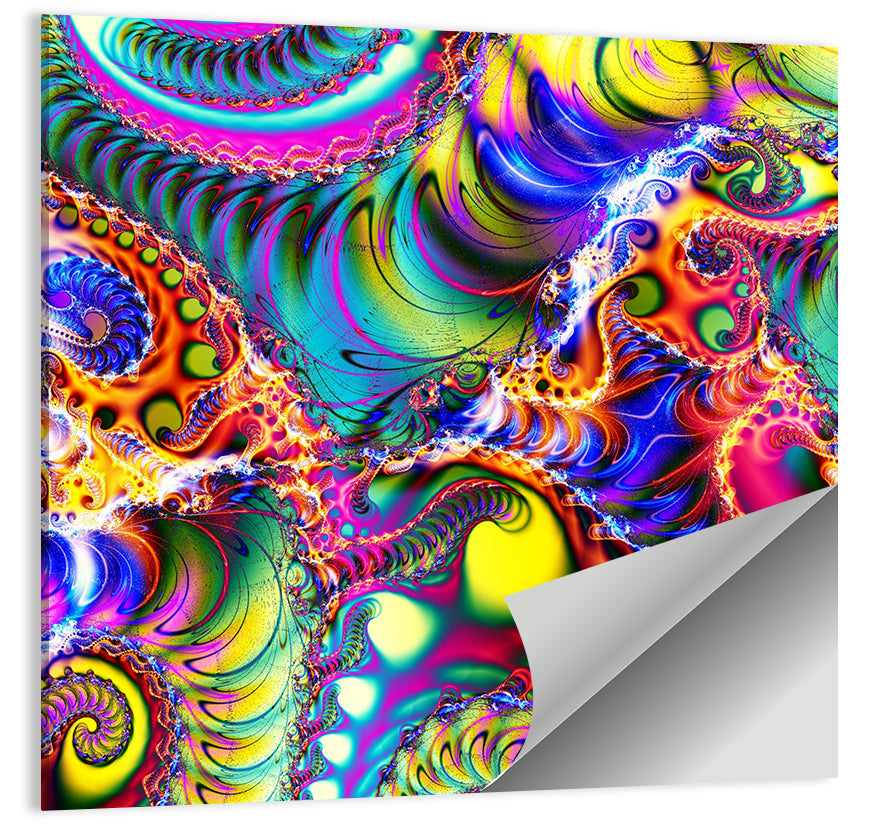Digital Colored Abstract Wall Art