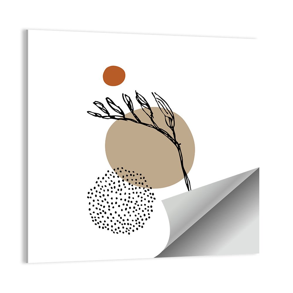 Terracotta Botanical Abstract Wall Art