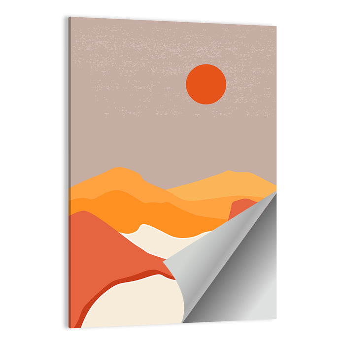 Desert Sunset Mountain Landscape Wall Art as a poster print
