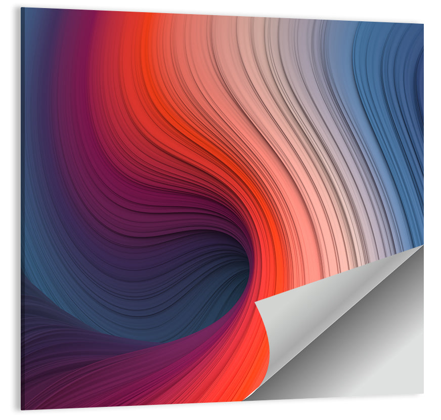 Gradient Wave Vortex Wall Art
