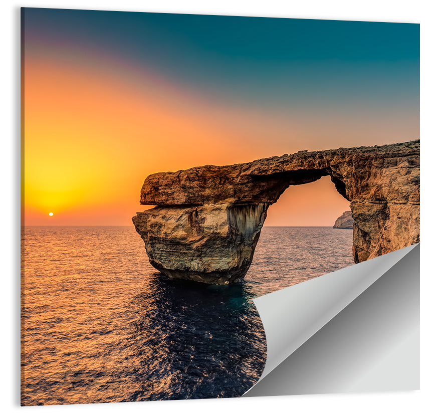 Azure Window Sunset, Dwejra Wall Art
