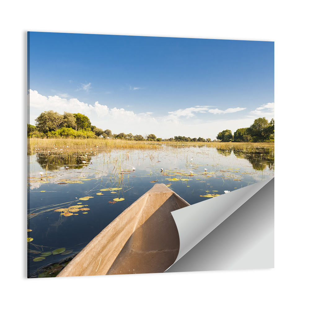 Mokoro Canoe in Okavango Delta Wall Art