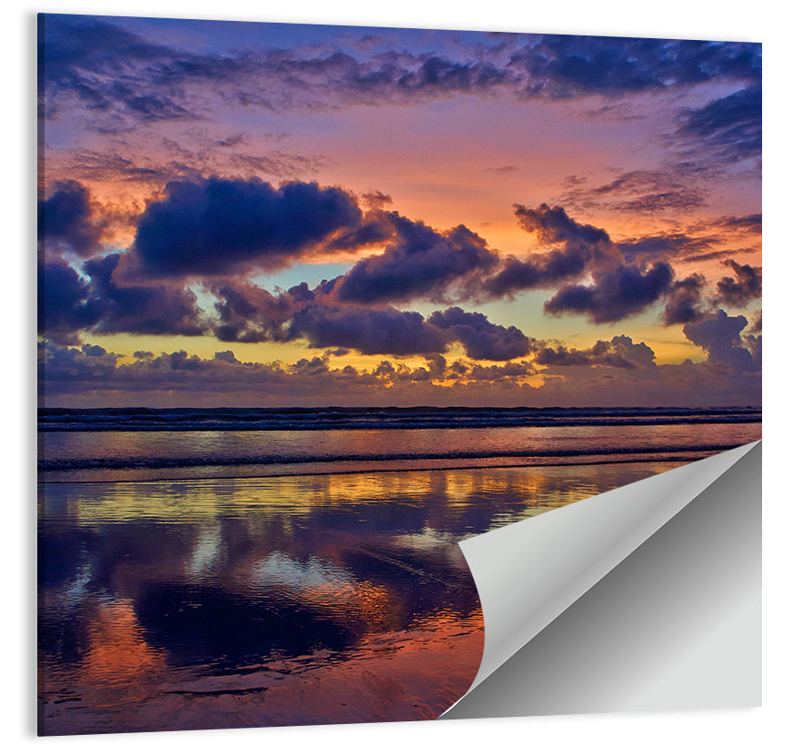 Dusk Beach Reflections Wall Art
