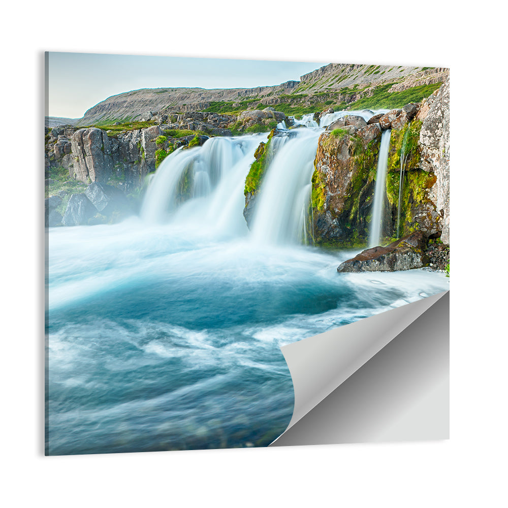 Dynjandi Waterfall Mist and Moss Wall Art