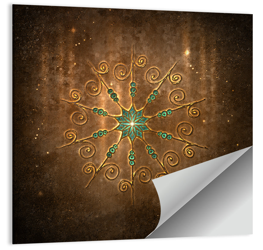 Celestial Twelve-point Mandala Star Wall Art