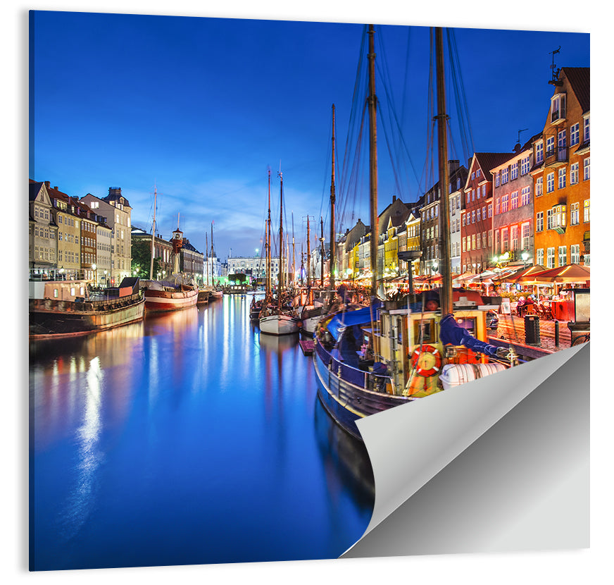 Nyhavn Canal at Dusk Wall Art