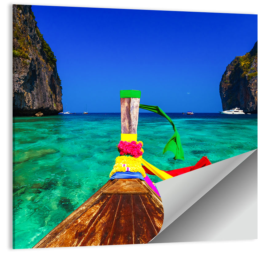 Maya Bay Long-tail Boat Wall Art