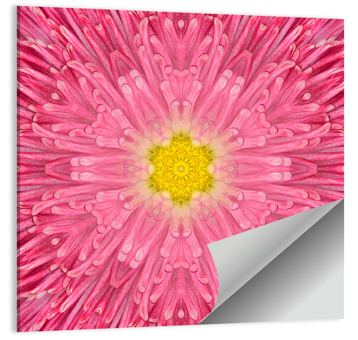 Kaleidoscopic Daisy Mandala Bloom Wall Art as a poster print