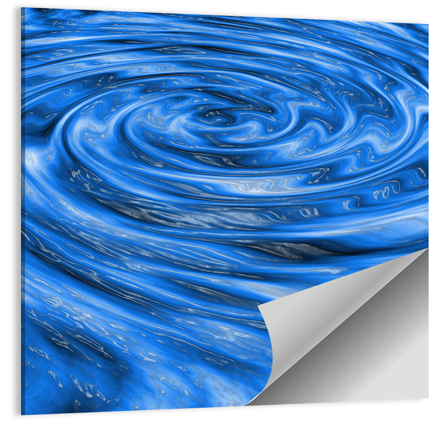 Azure Water Vortex Wall Art