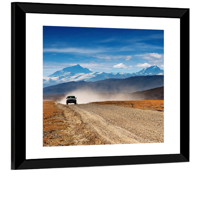 Road to Everest, Tibetan Highlands Wall Art as a framed print