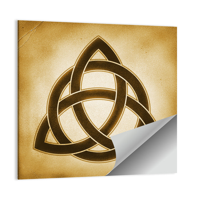 Embossed Trinity Knot Symbol Wall Art as a poster print