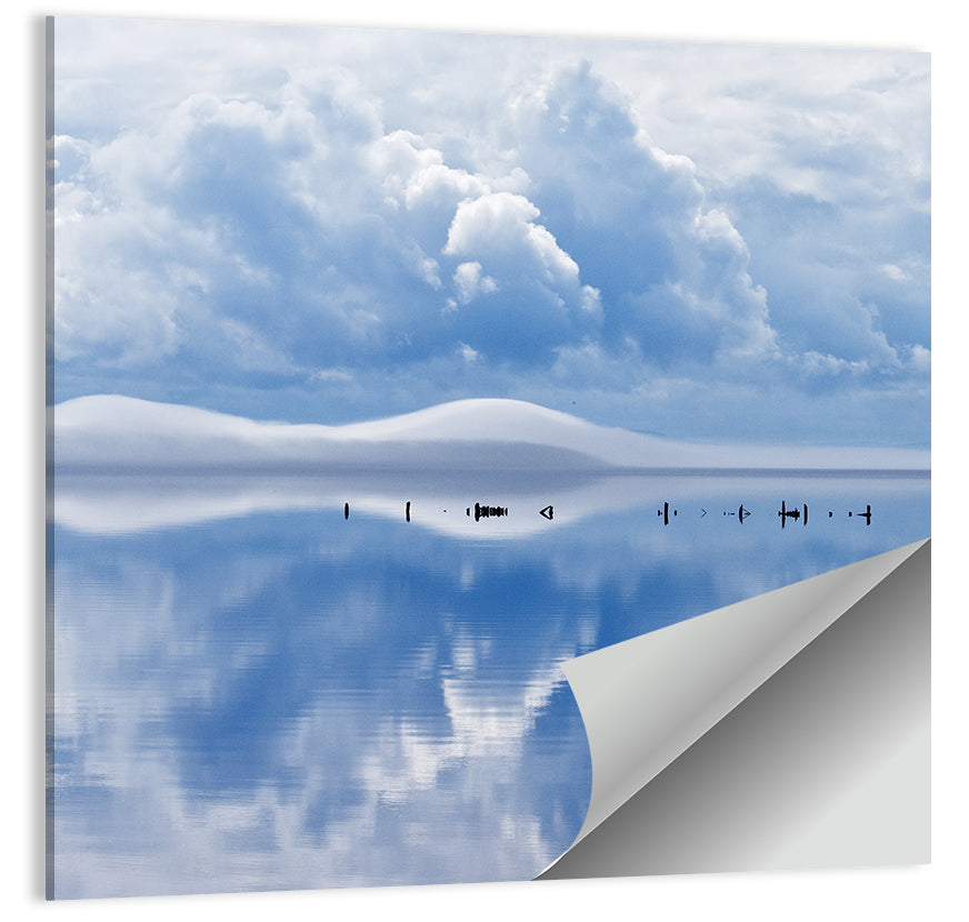 Siljan Lake Mist Reflection Wall Art