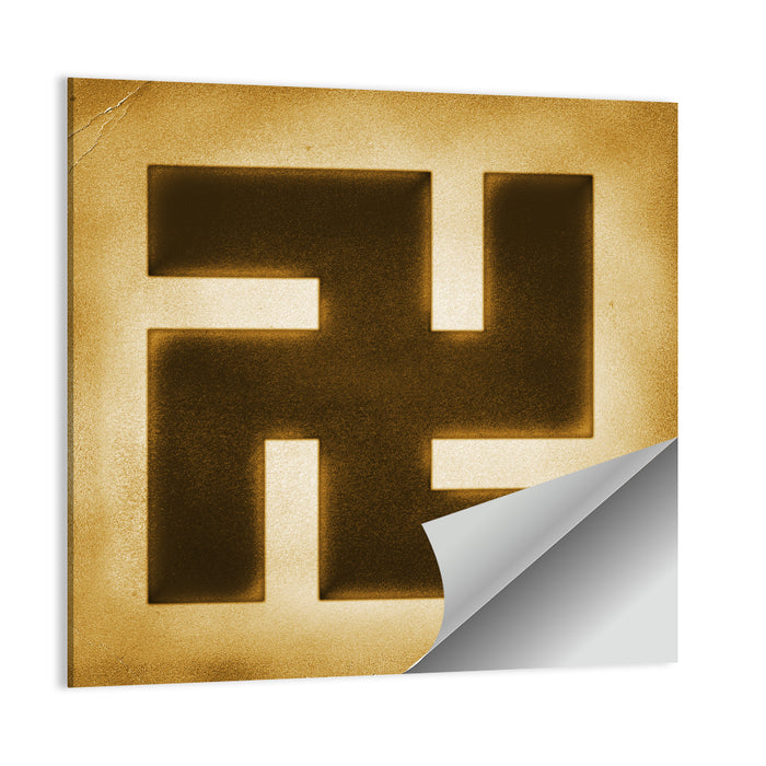 Buddhist Swastika Emblem Wall Art as a poster print