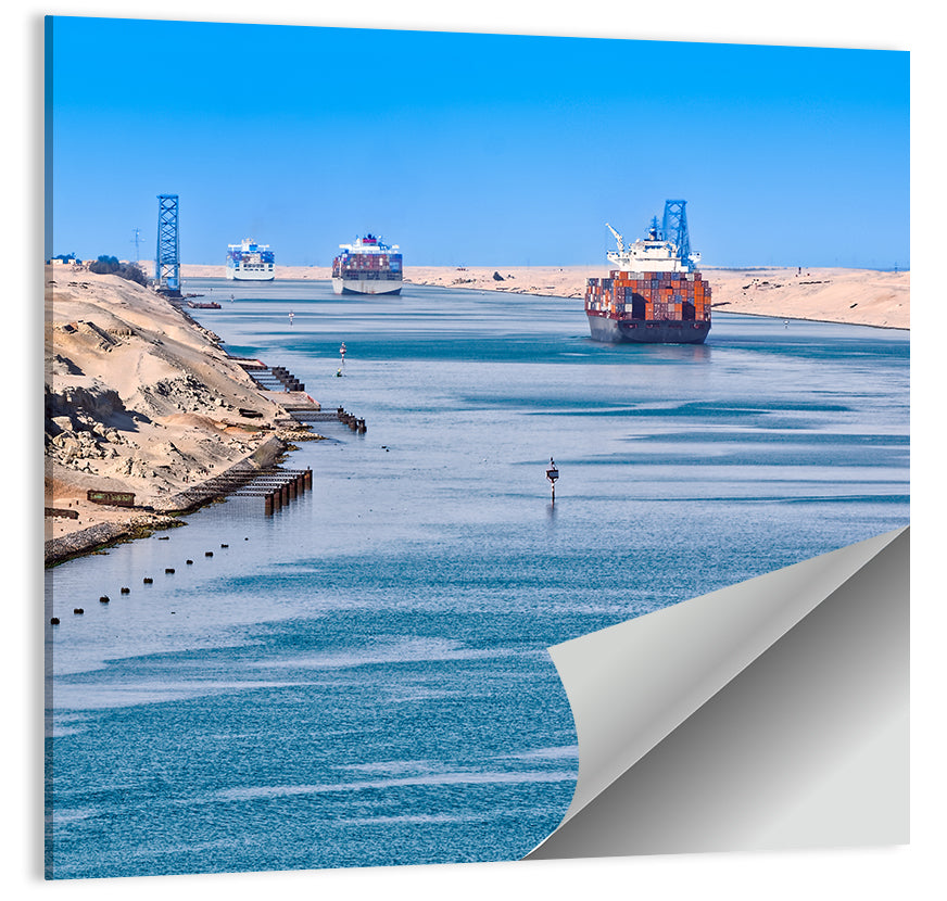 Suez Canal Container Ships Wall Art