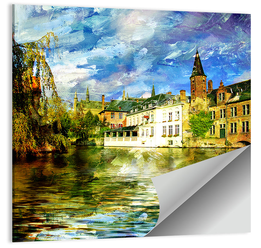 Dijver Canal, Bruges Wall Art