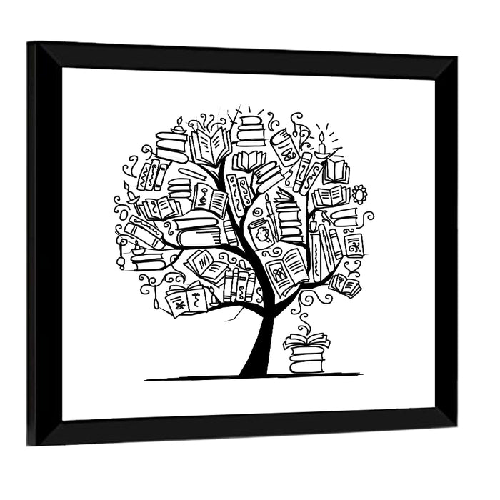 Knowledge Tree Wall Art as a framed print