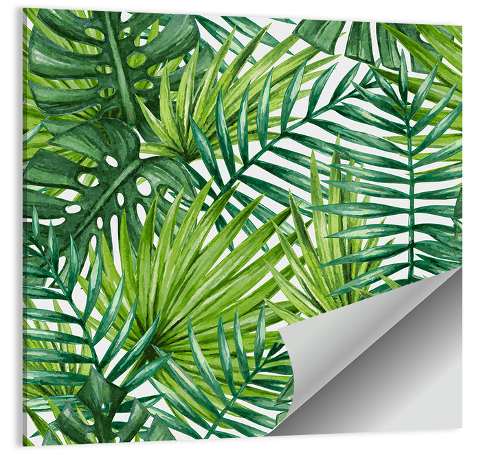 Palm Leaves Pattern Ii Wall Art as a poster print