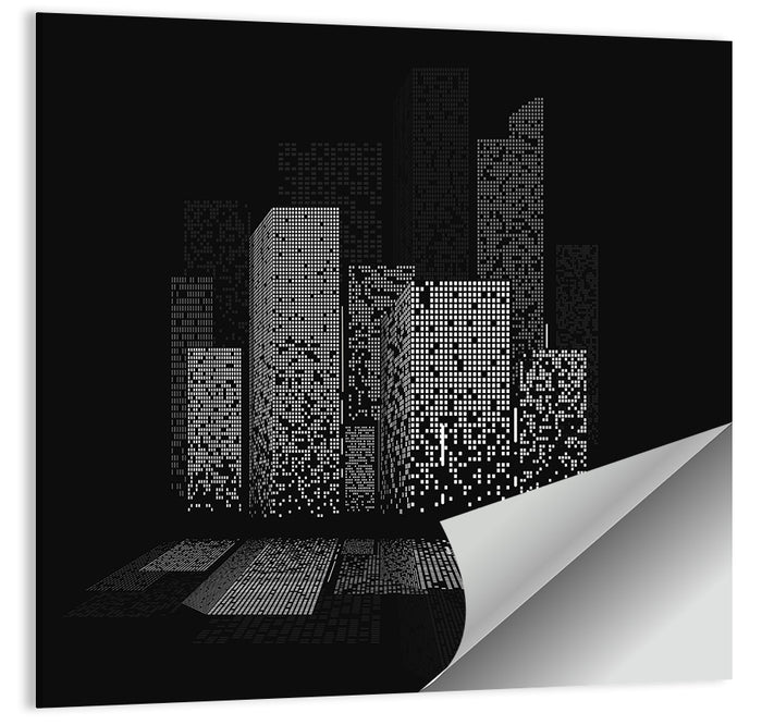 City Lights Abstract Wall Art as a poster print