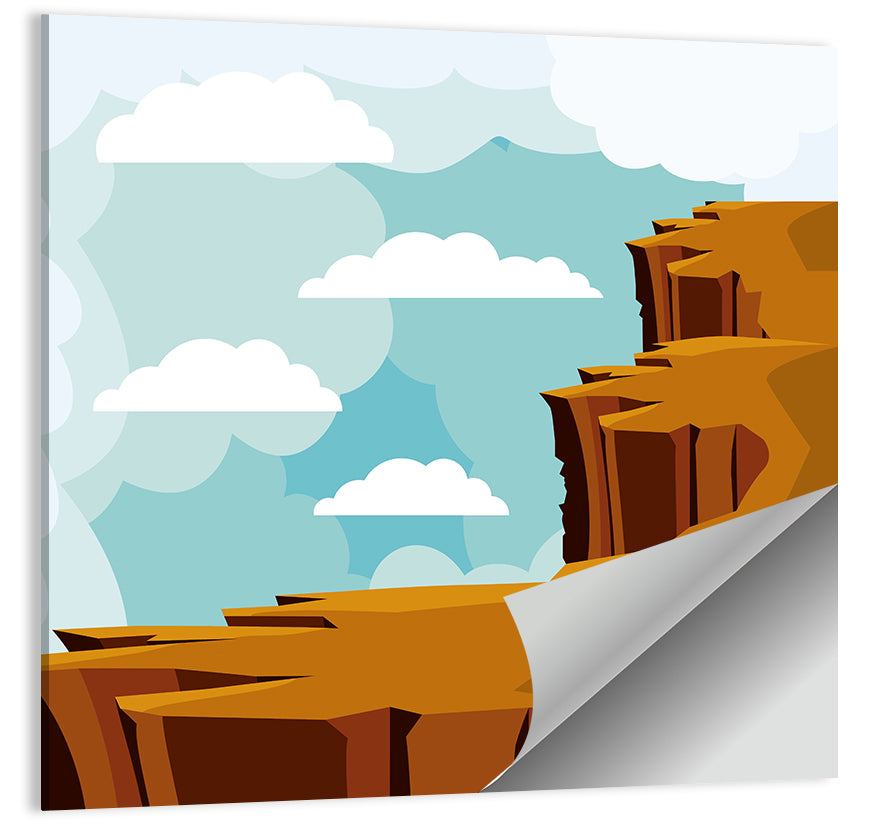 Minimalist Desert Cliffs Wall Art