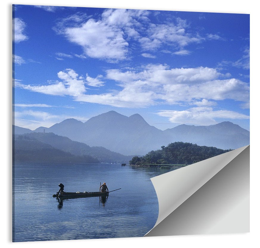 Sun Moon Lake Morning Mist Wall Art