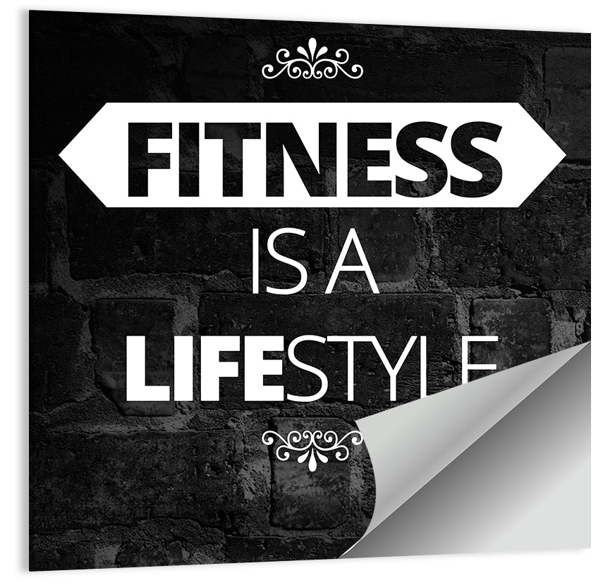 Fitness Is a Lifestyle Brick Quote Wall Art