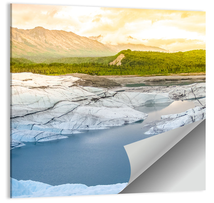 Matanuska Glacier at Sunset Wall Art