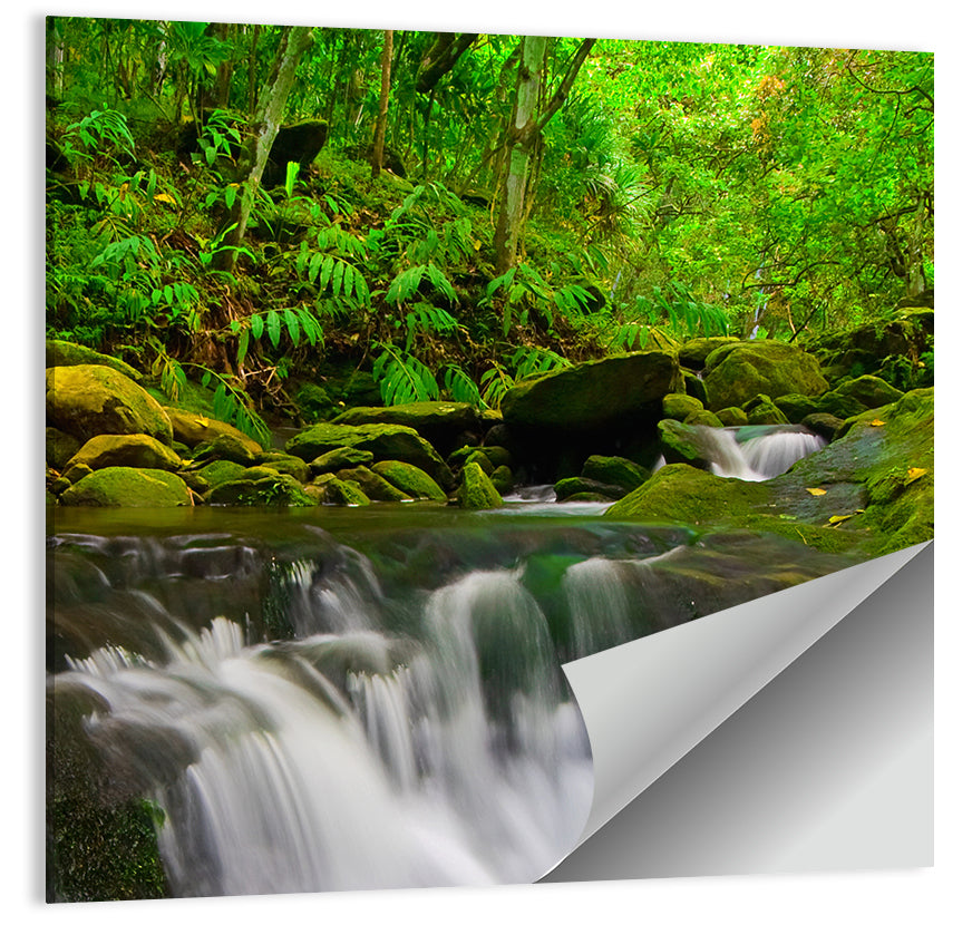 Emerald Jungle Stream Wall Art