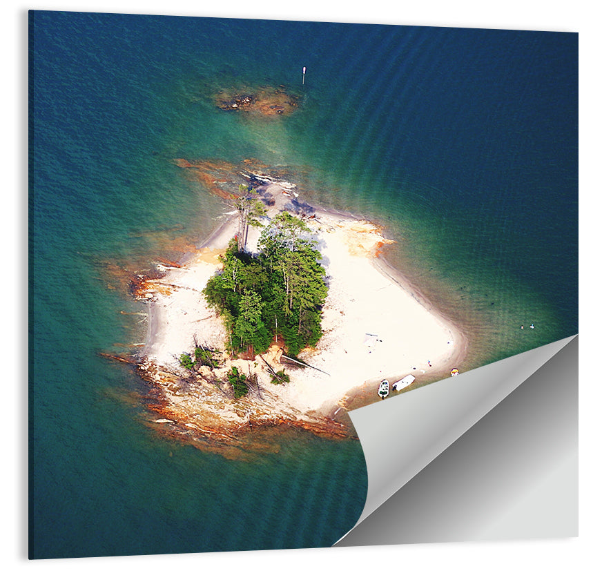 Lake Lanier Island Aerial View Wall Art