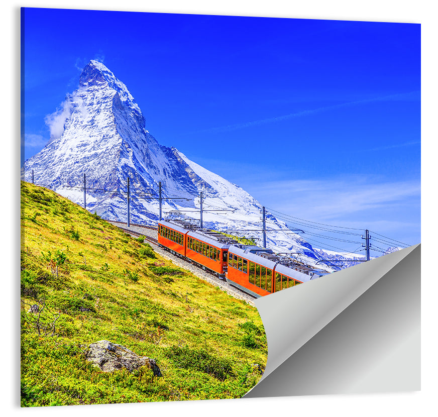 Matterhorn & Train Wall Art