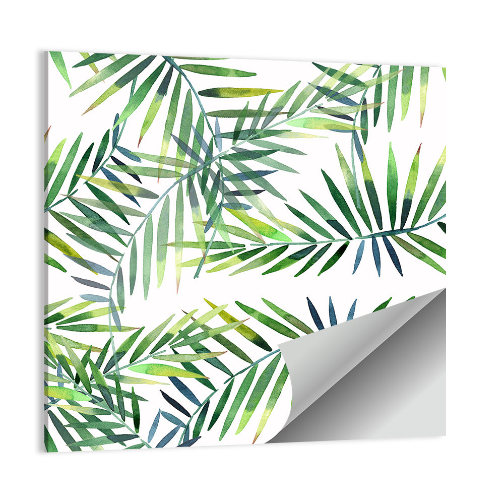 Watercolor Herbal Leaves Pattern Wall Art