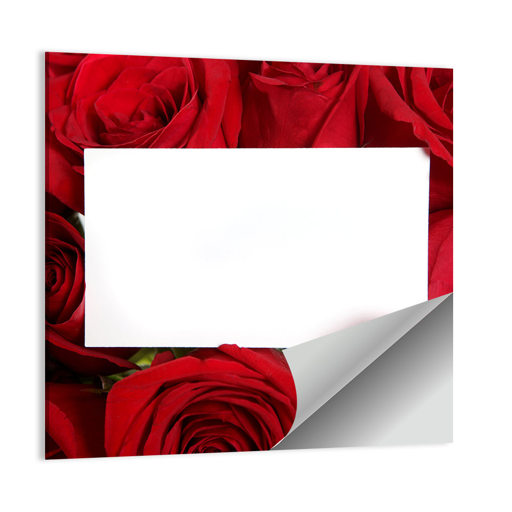 Rose Frame with White Center Wall Art