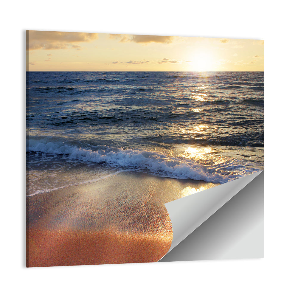 Sunset Surf on Wet Sand Wall Art