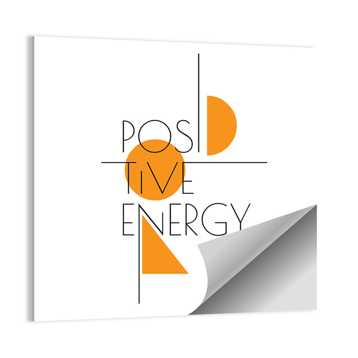 Positive Energy Typography Wall Art as a poster print