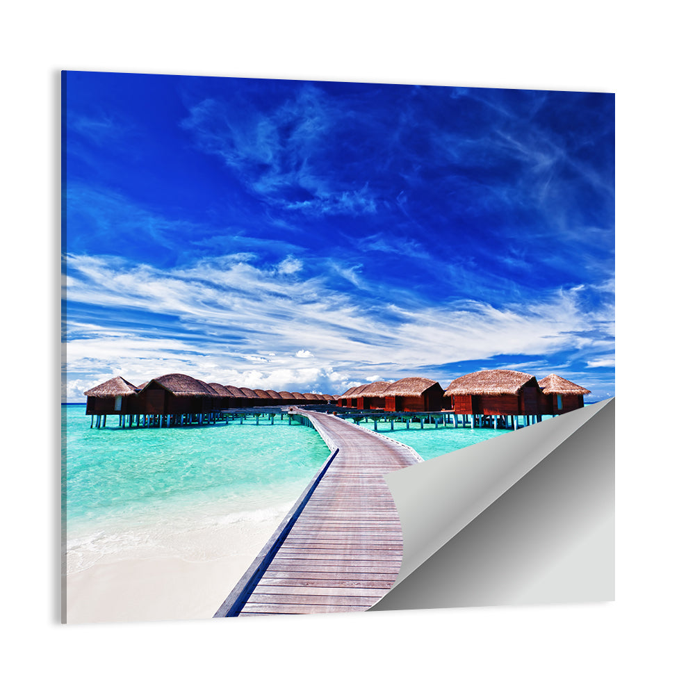 Maldives Overwater Bungalows Wall Art