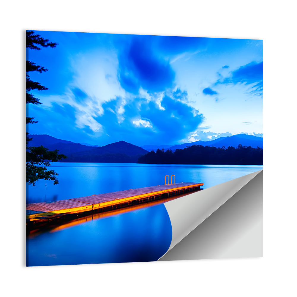 Lake Santeetlah Pier at Dusk Wall Art