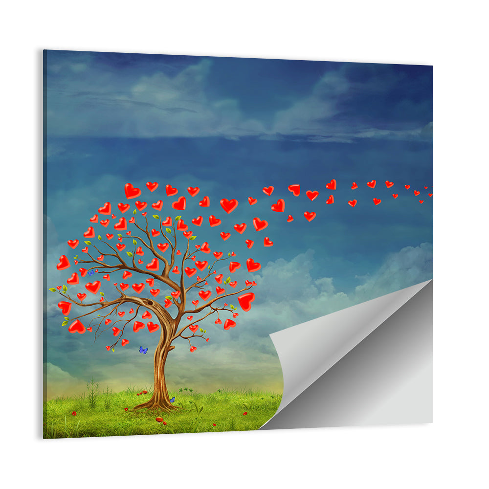 Tree of Red Hearts Wall Art