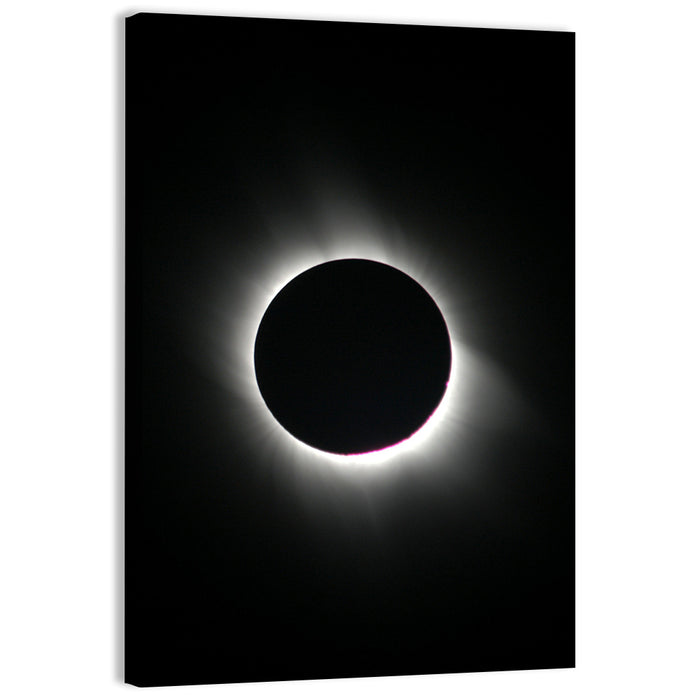 Centered Solar Eclipse Wall Art as a canvas print