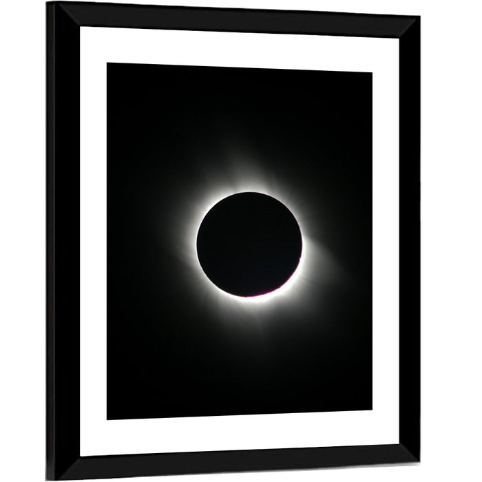 Centered Solar Eclipse Wall Art as a framed print