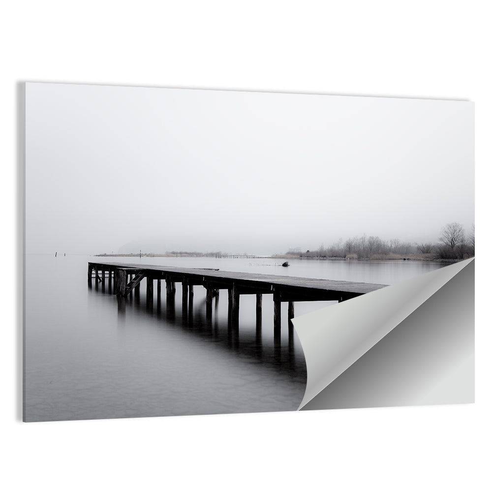 Misty Lake Jetty Wall Art