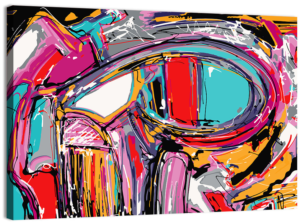 Elliptical Swirl Abstract Wall Art, canvas print, landscape